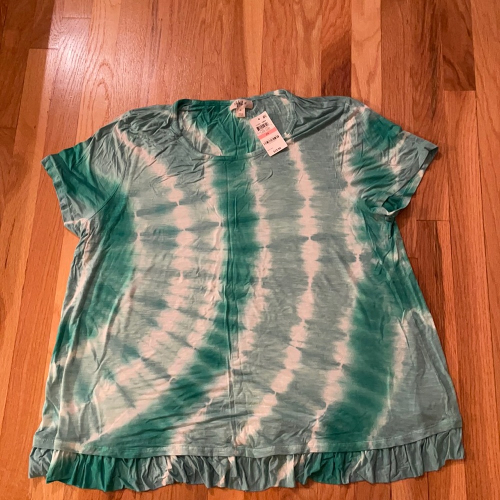 NWT Style & Co 2X Crew Neck Tye Dye Tee
